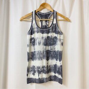 Lululemon Swiftly Tech Tank Tie Dye Heathered Black Size 6